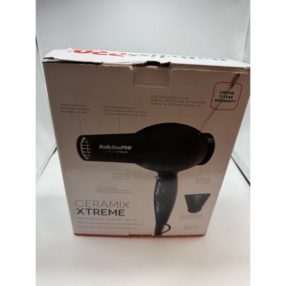 BaBylissPRO Ceramix Xtreme Hair Dryer No Attachment , Box Damaged main image 4